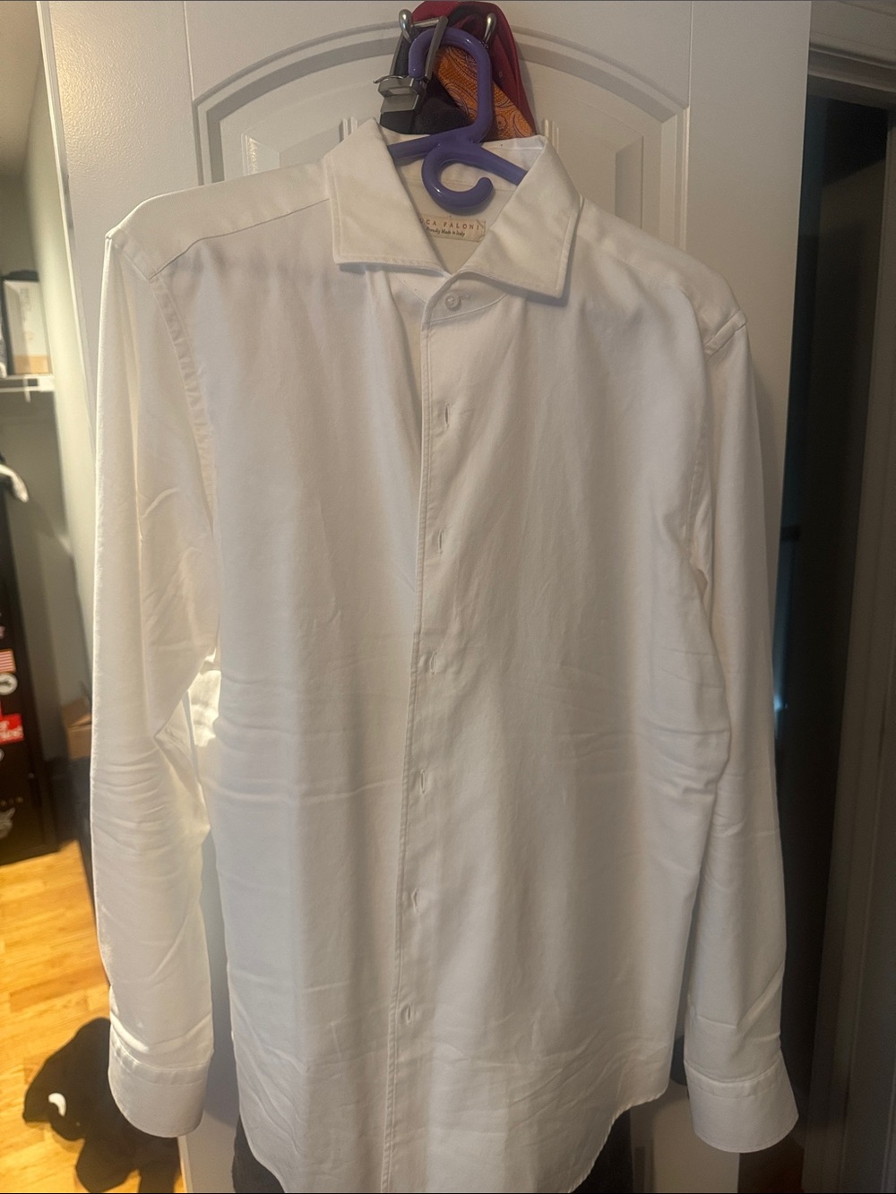 LUCA FALONI White Collared Button Shirt